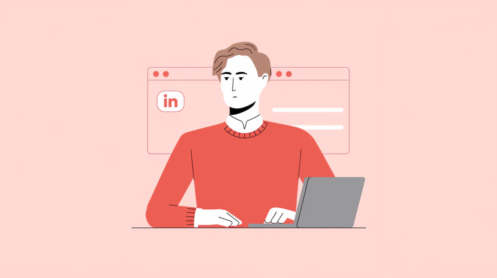 Illustrazione "come calcolare il ROI attività Linkedin"